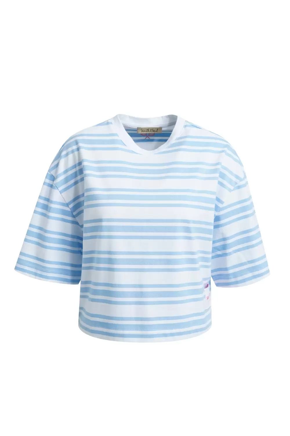BOXY CROPPED T-SHIRT STRIPED female