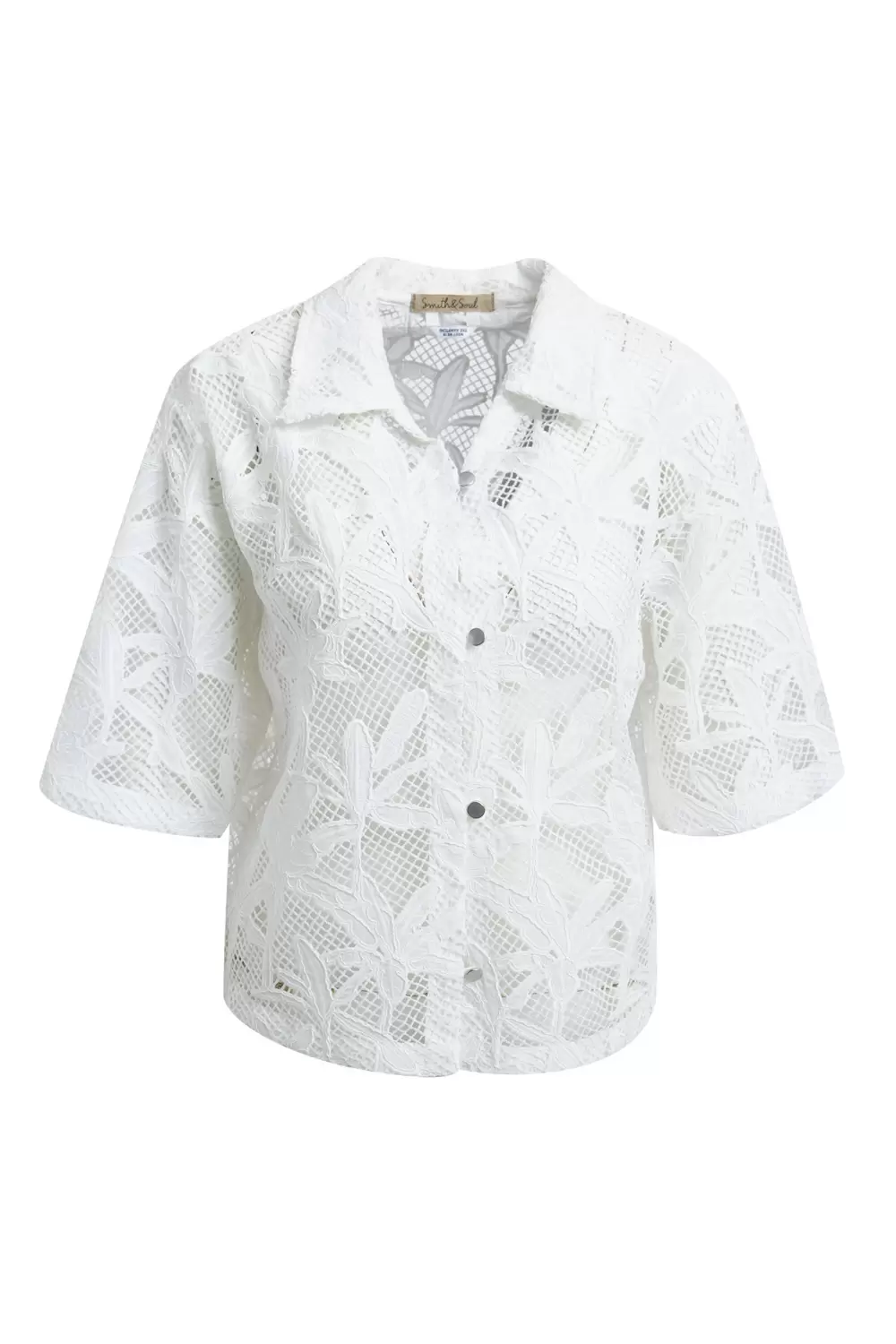 CROPPED EMBROIDERED LACE JACKET female
