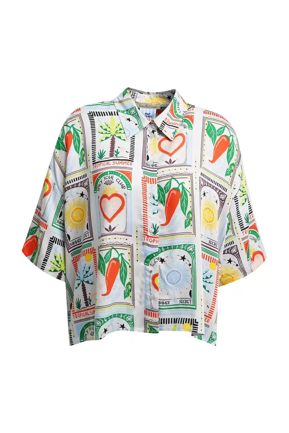 BOXY HIRT COLLAR BLOUE HALF LV female