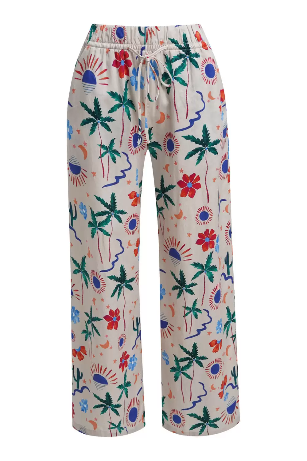 PRINTED COTTON PANTS female