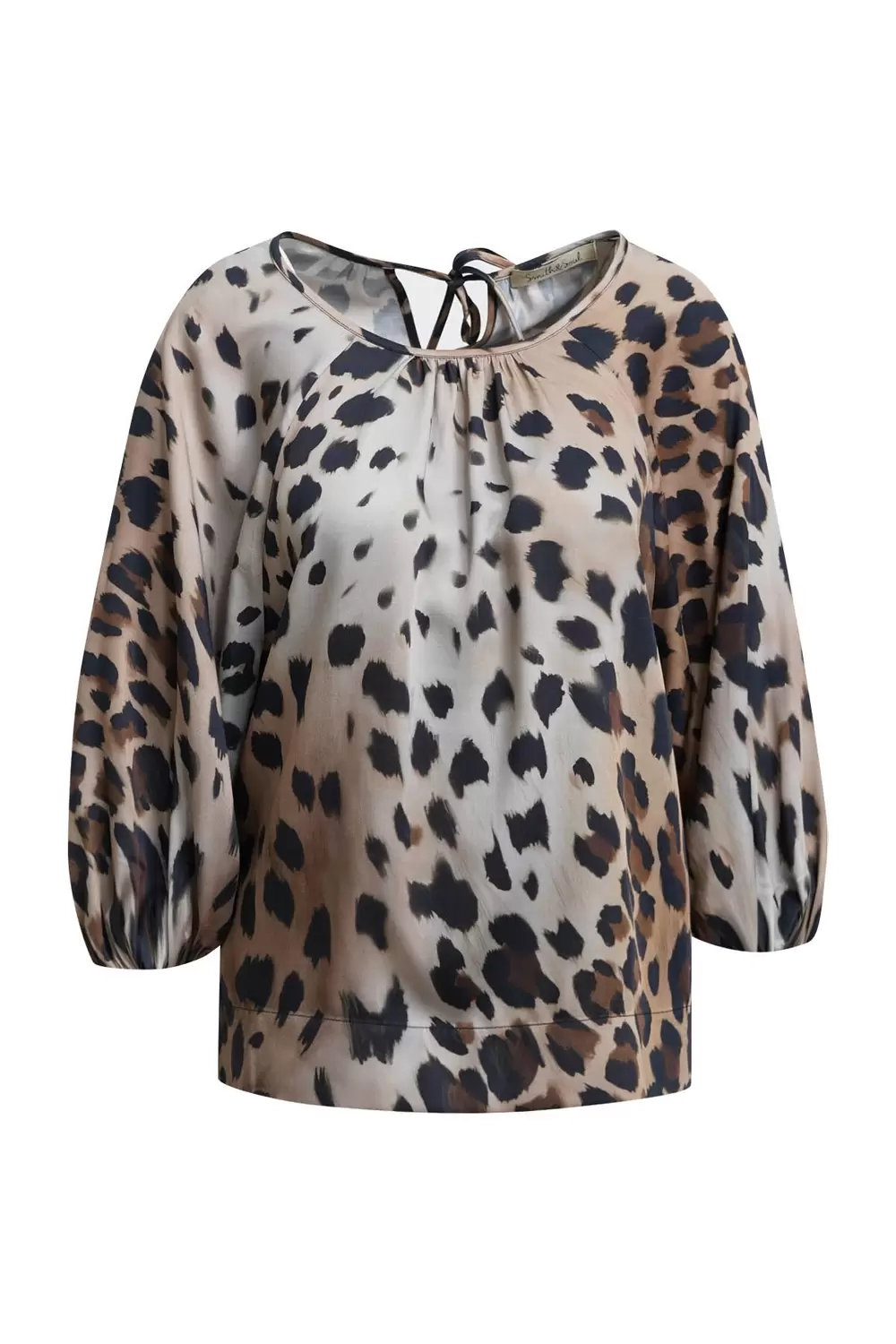 GATHERED NECL BLOUSE W SHORT VOLANT