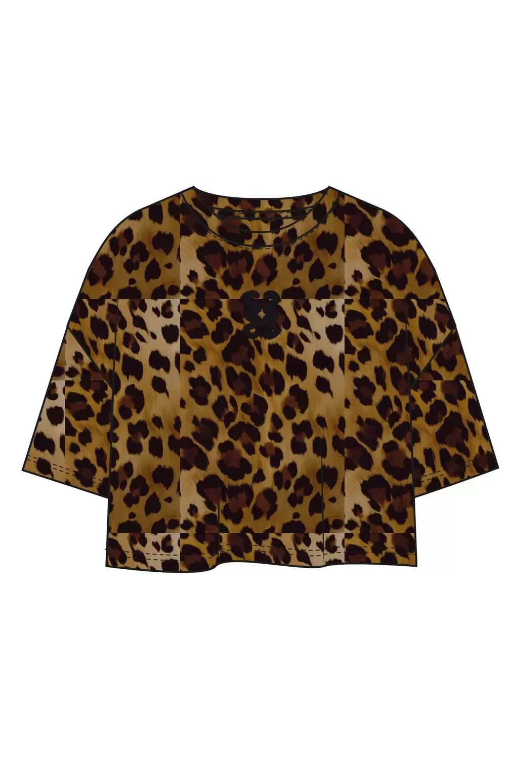 BOXY CROPPED T-SHIRT AOP