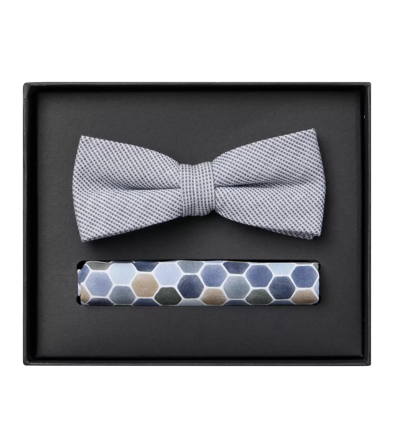 Set aus Fliege und Einstecktuch