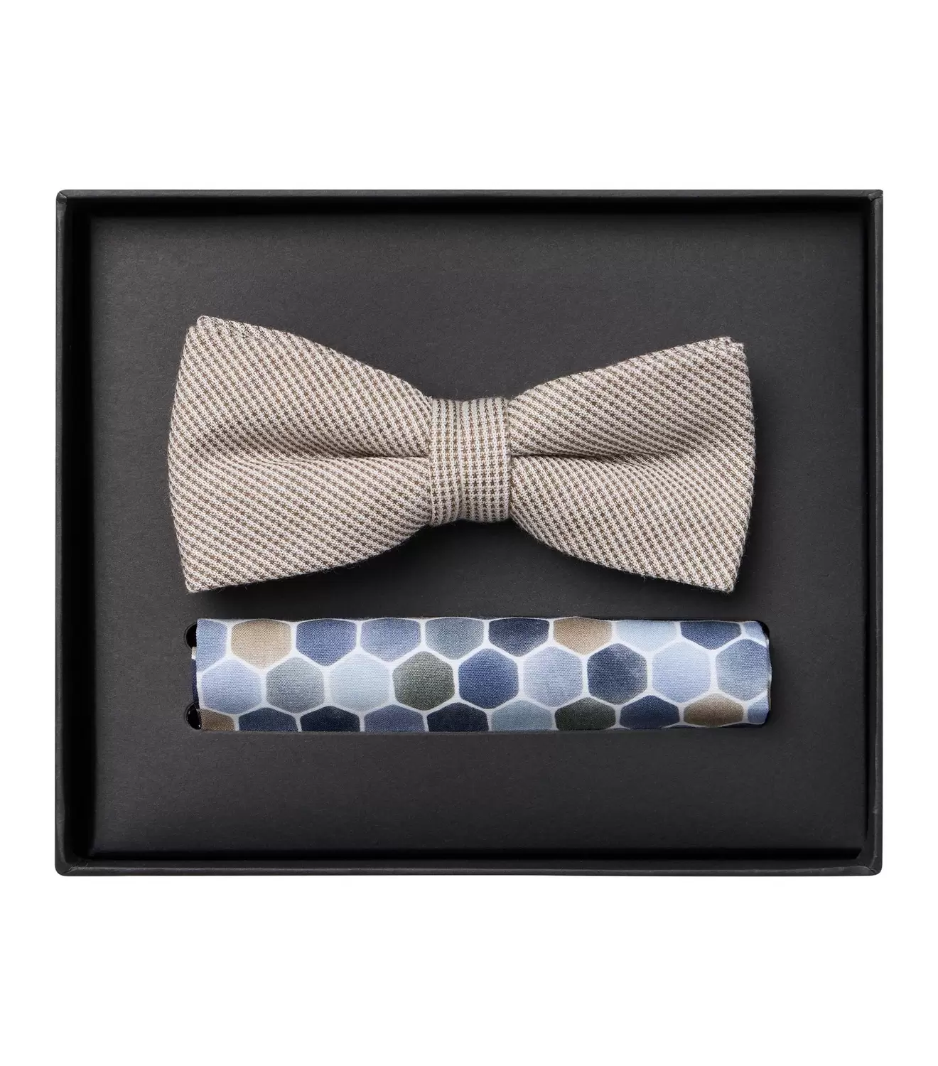 Set aus Fliege und Einstecktuch