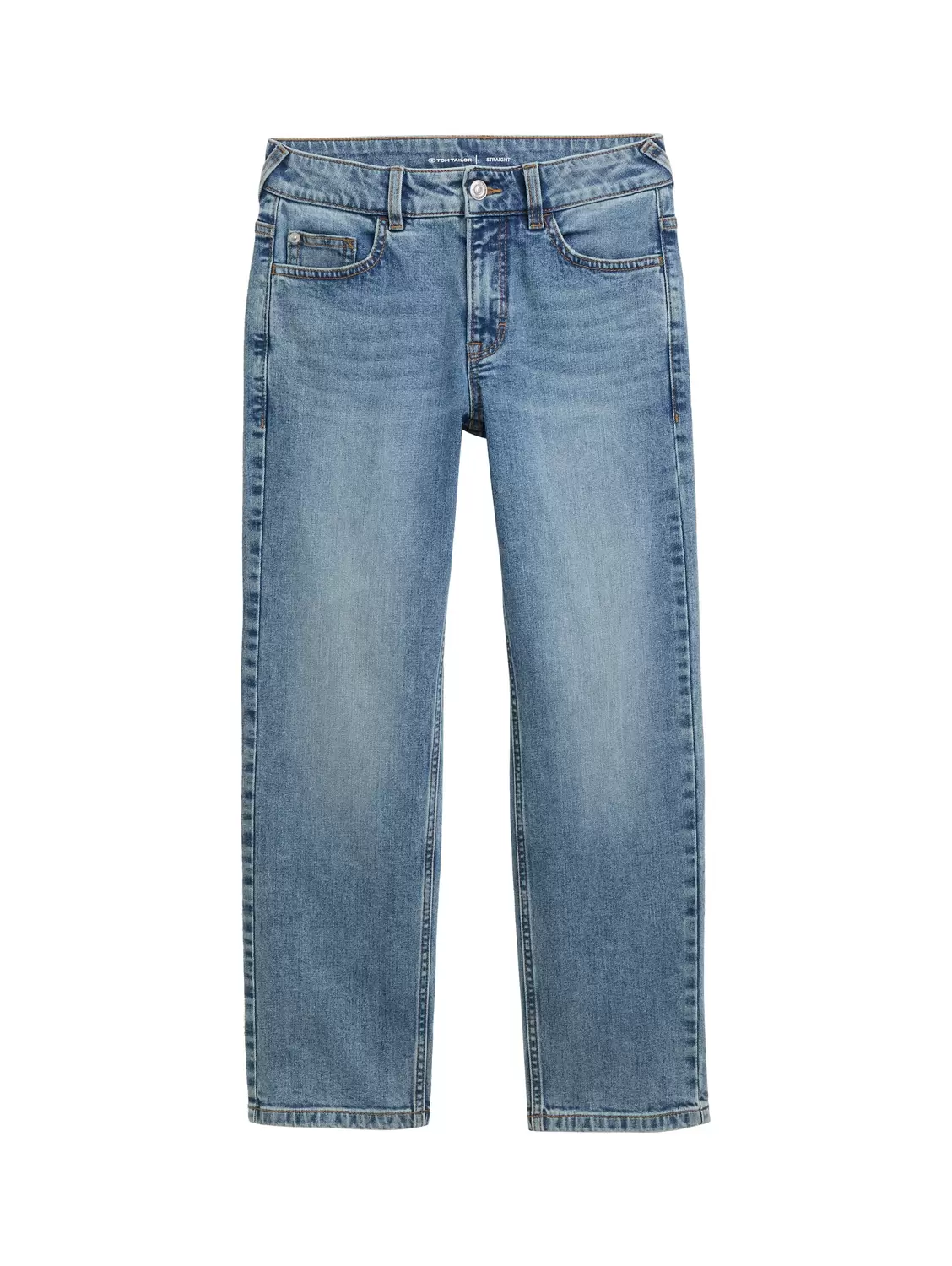 straight denim - 10119/Used Mid Stone Blue Denim