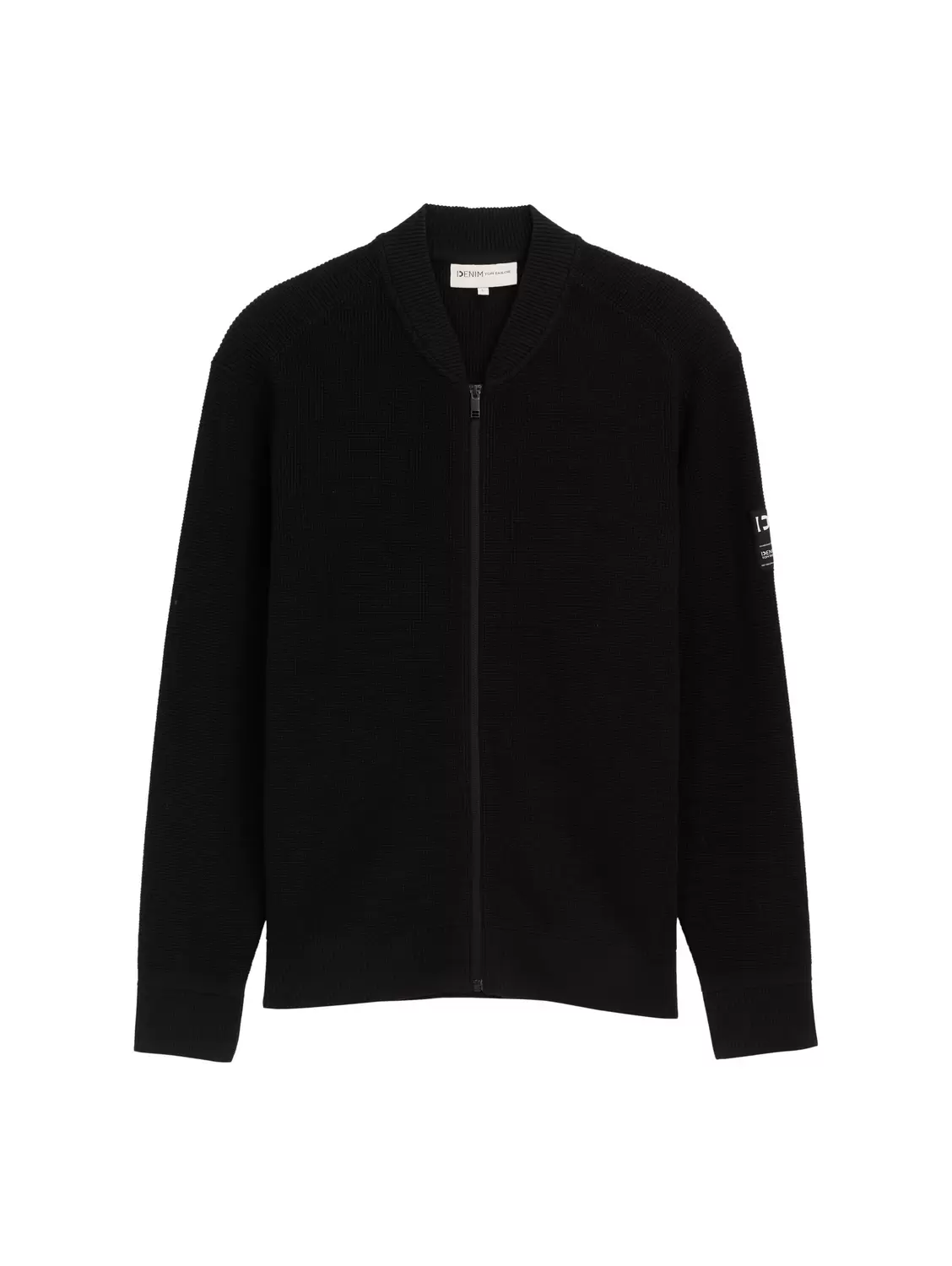structured bomber knit jacket