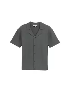 structured knit shirt - 21951/washed jasper green