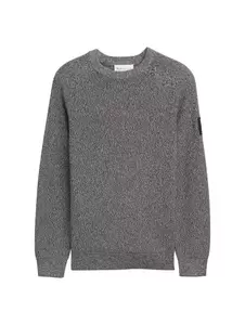 structured multi color crewnec - 32776/black salt