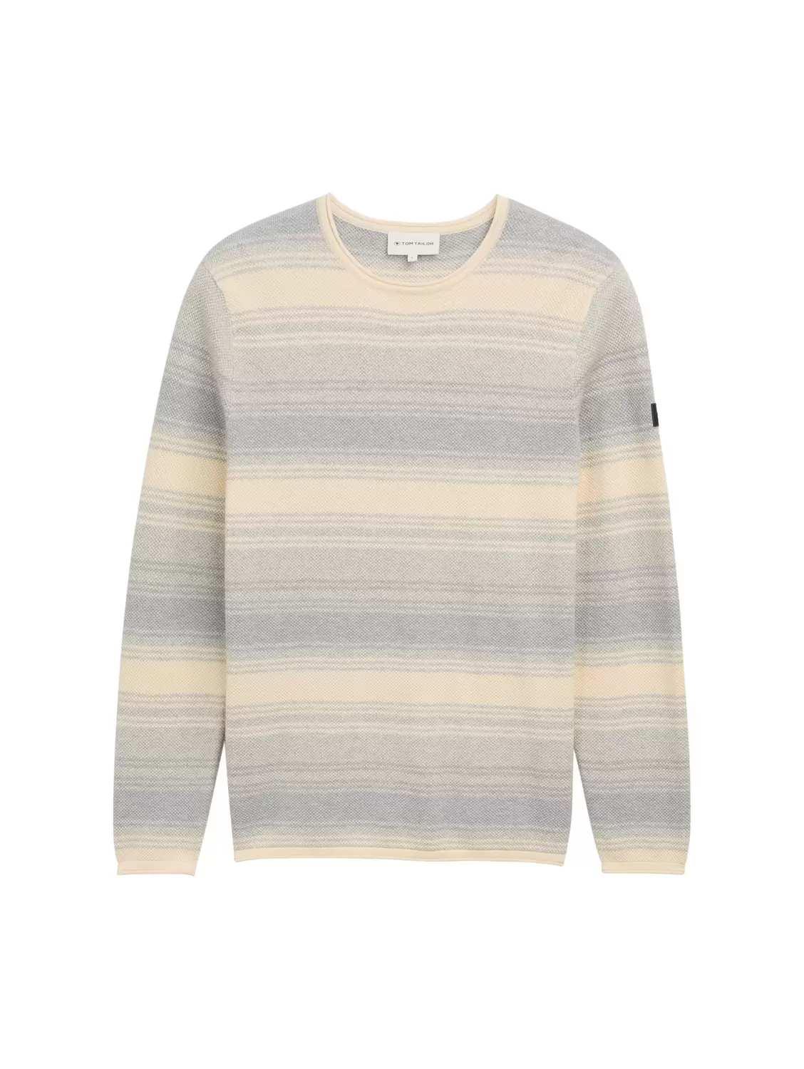twotone irregular stripes crew