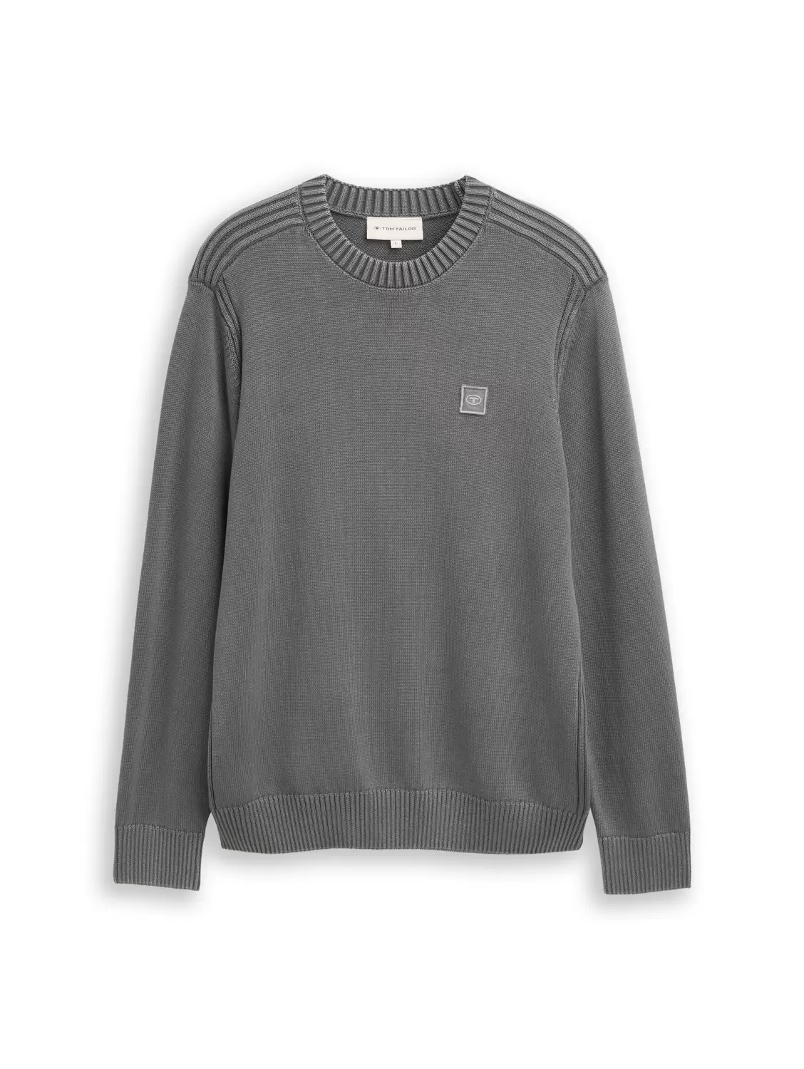 washed crewneck knit
