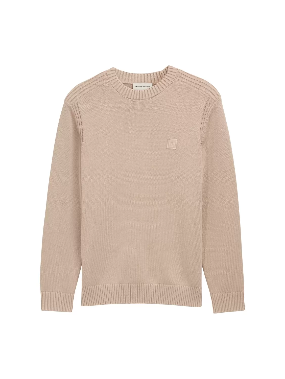 washed crewneck knit