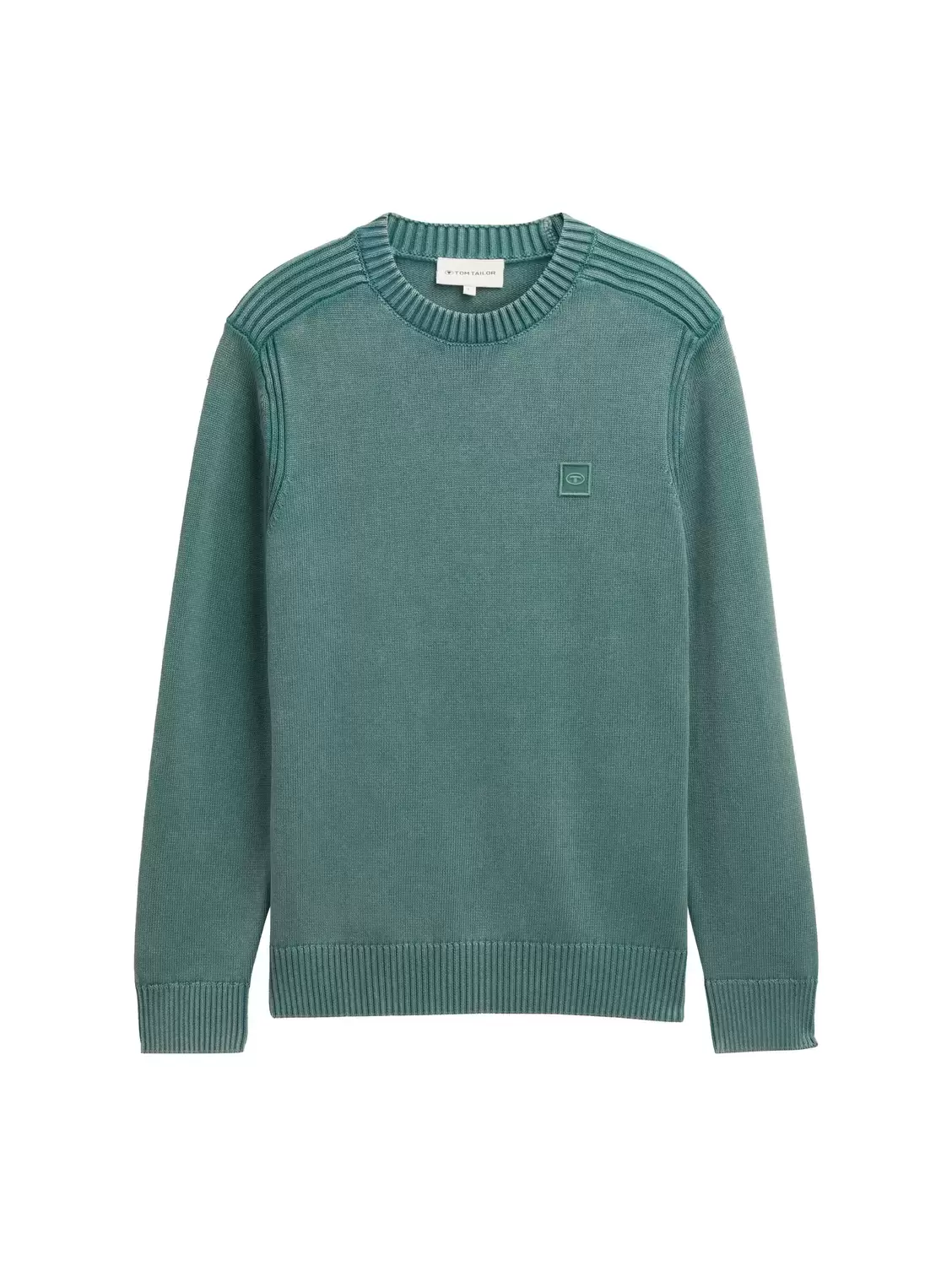 washed crewneck knit