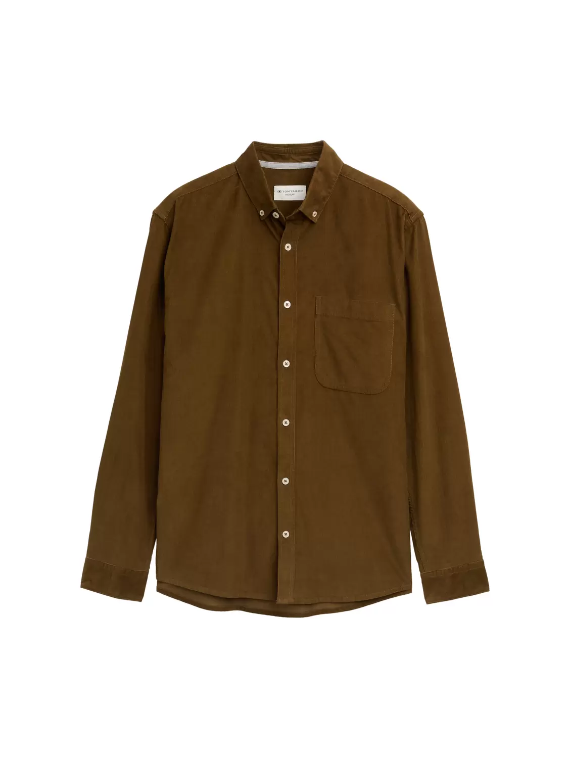 Regular Fit Cordhemd mit Brusttasche