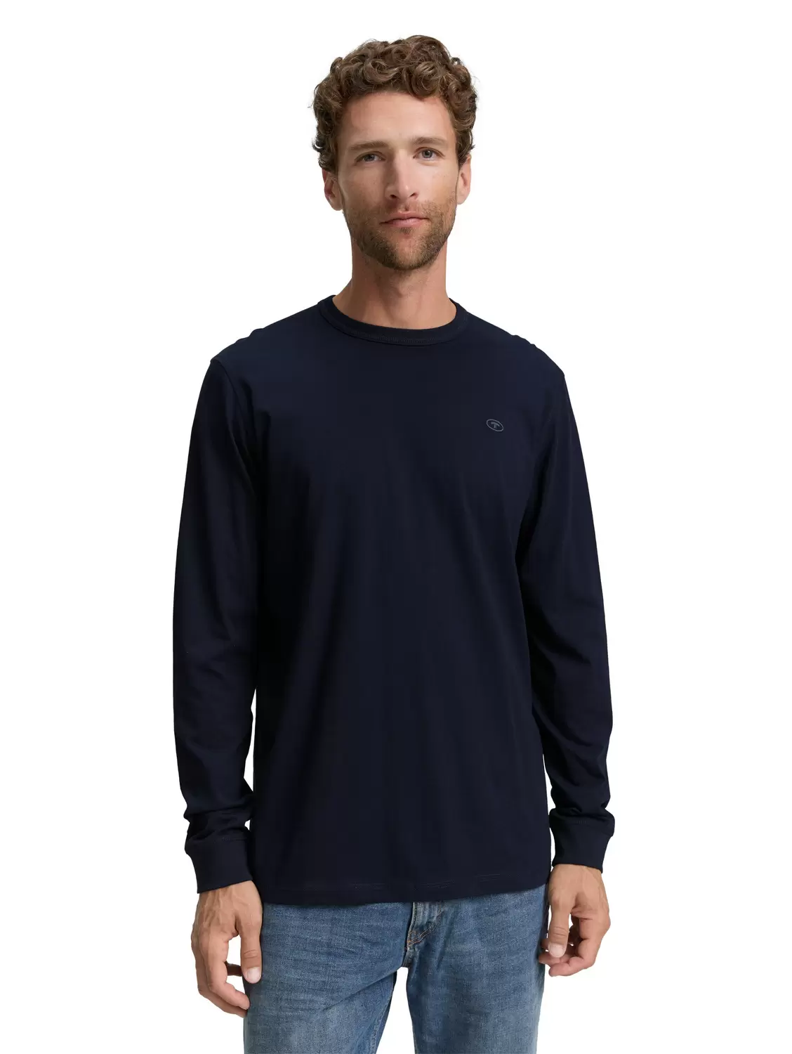 Basic Langarmshirt aus Baumwolle