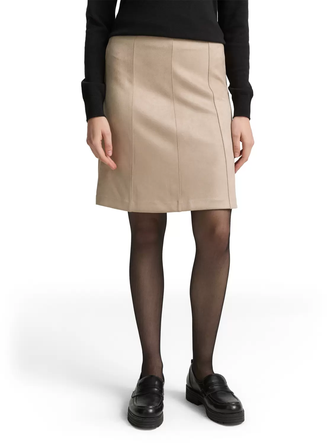 skirt suede optic - 32208/soft taupe grey