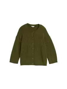 Loose Fit Cardigan mit Rippstruktur