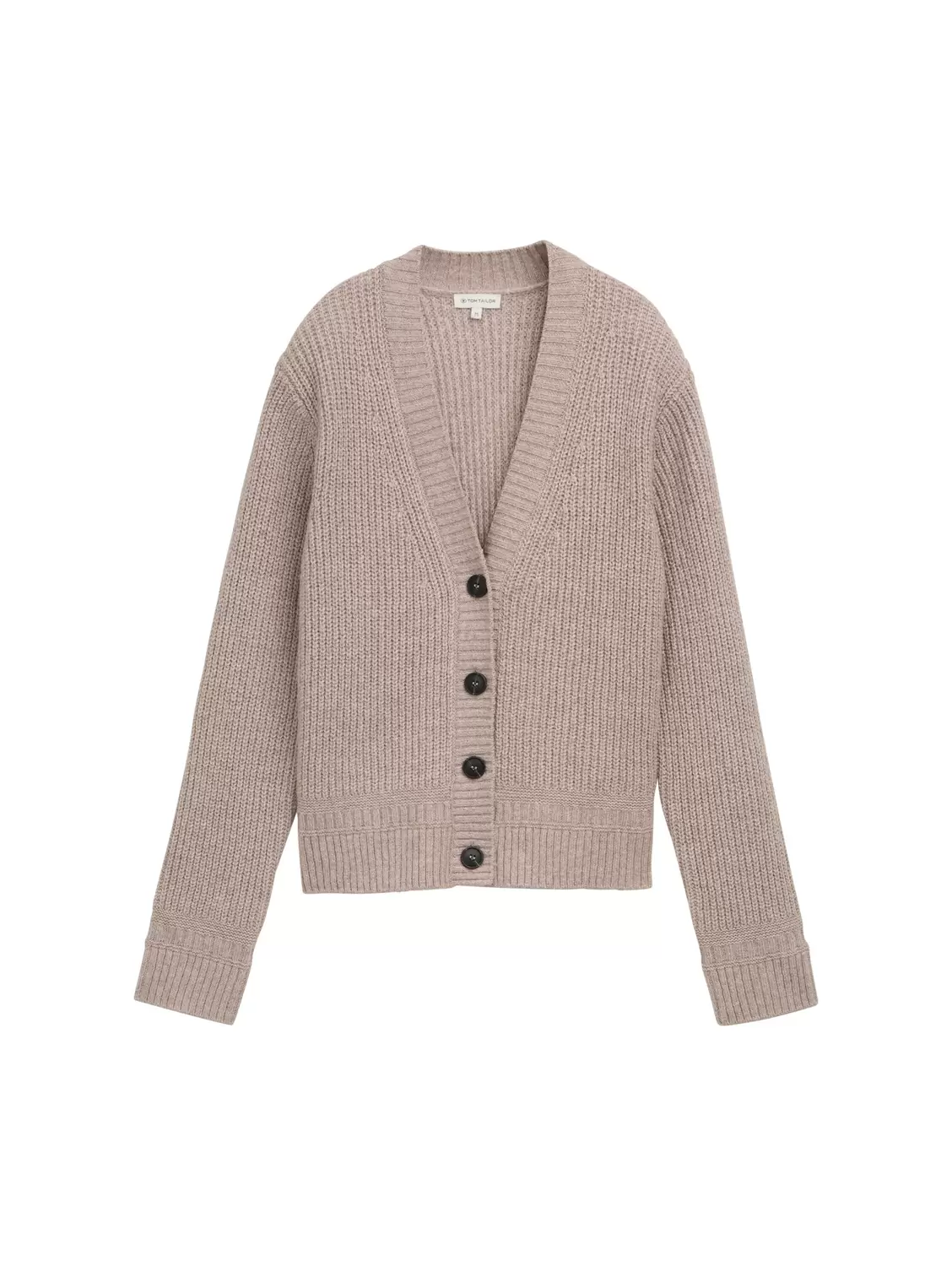 knit v-neck rib cardigan