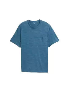 Plus Size - T-Shirt in Melange-Optik mit Brusttasche
