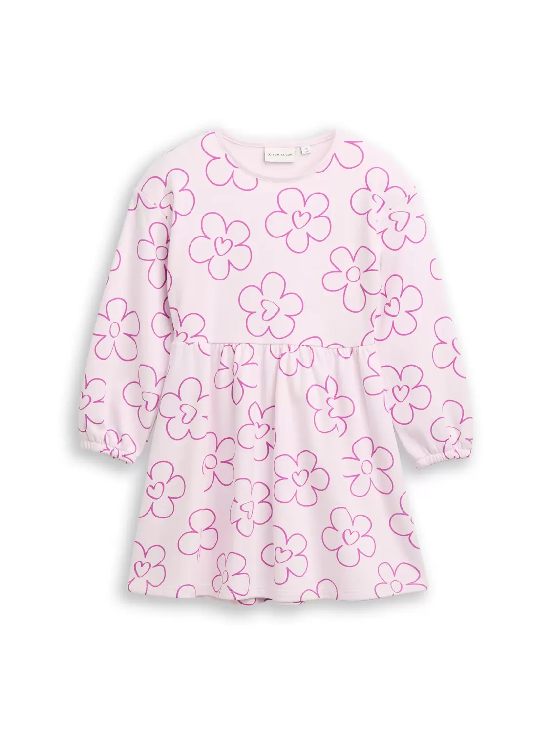 all over printed sweat dress - 38336/neon lilac fl