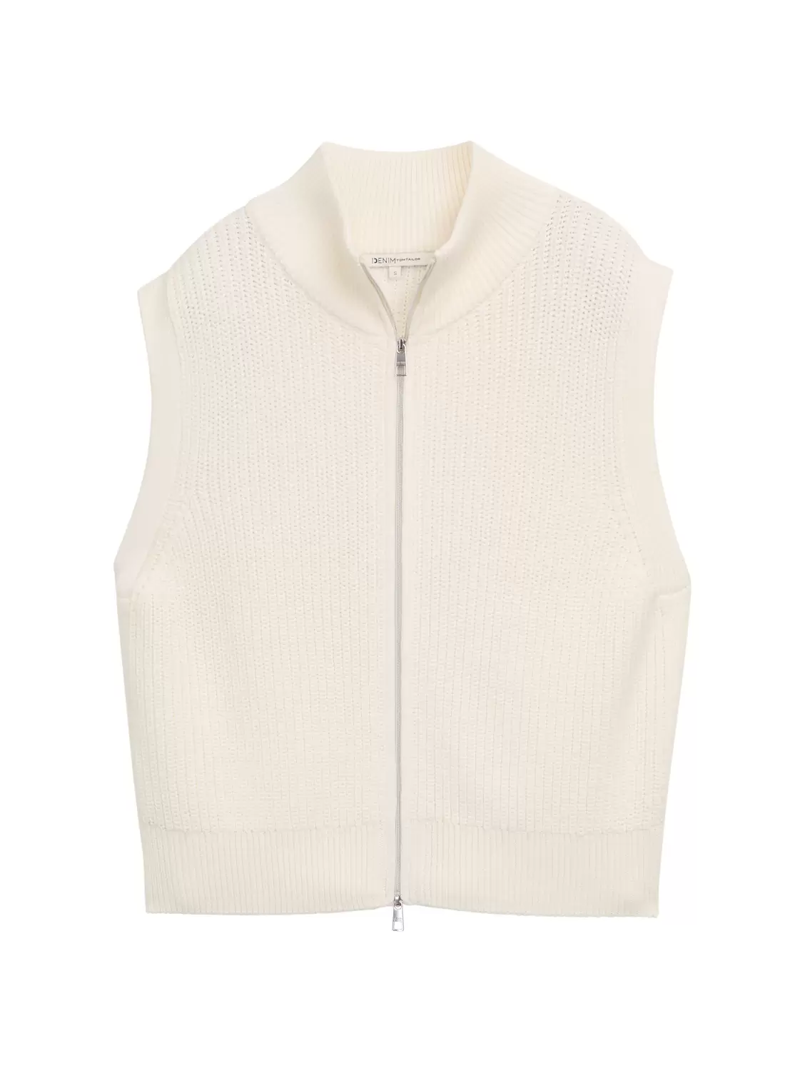 knit vest with zip