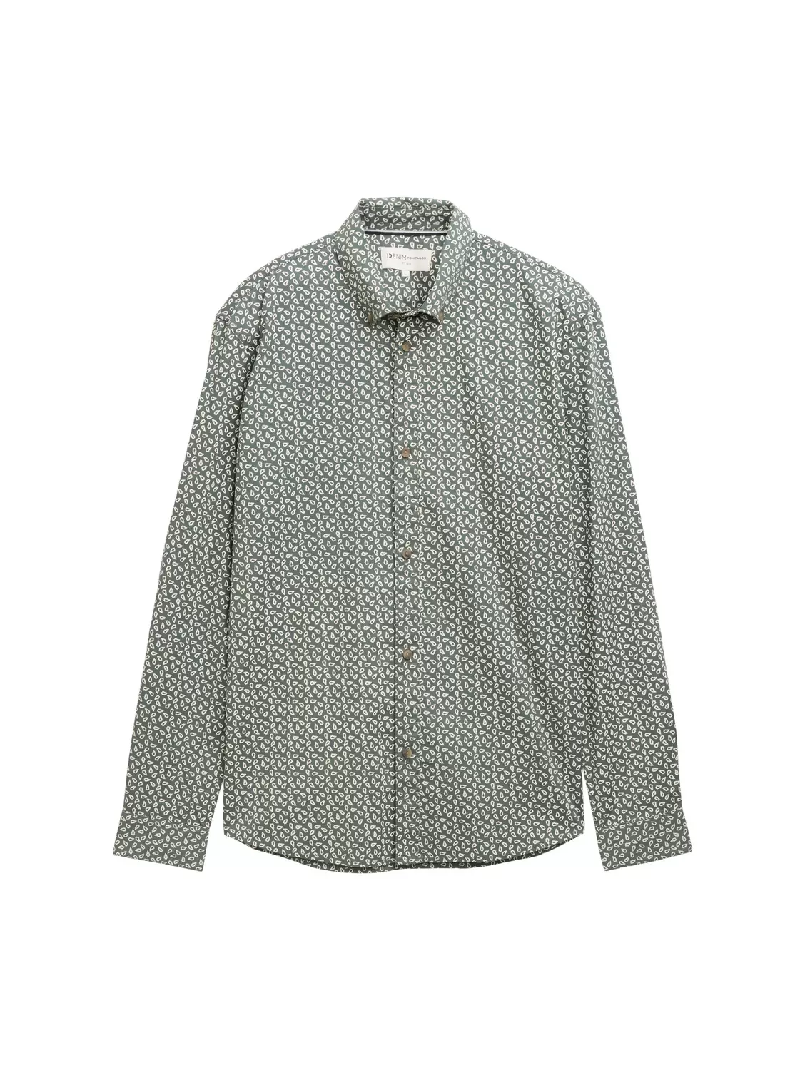 fitted printed poplin shirt