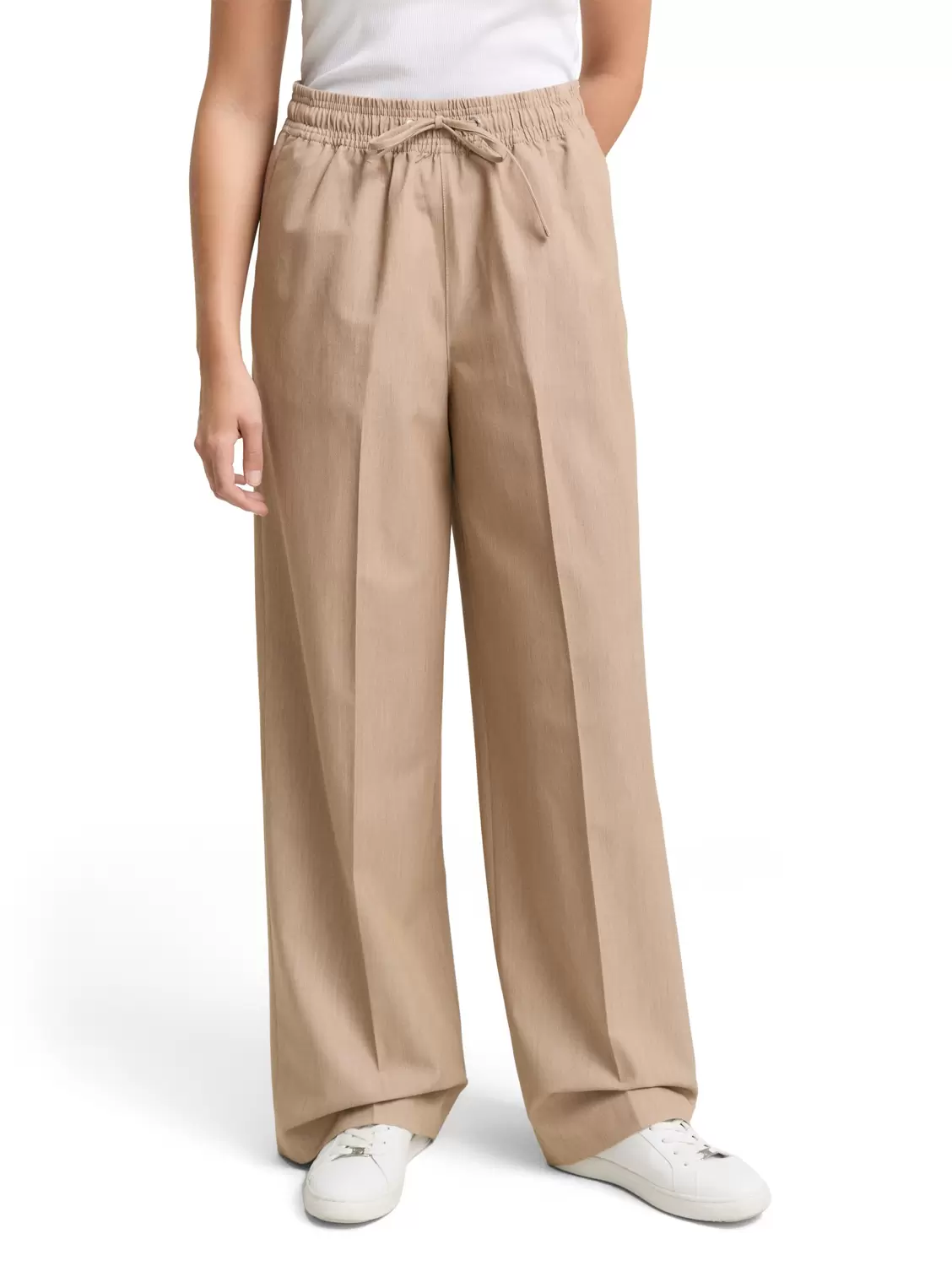 Wide Leg Hose mit Kordelzug