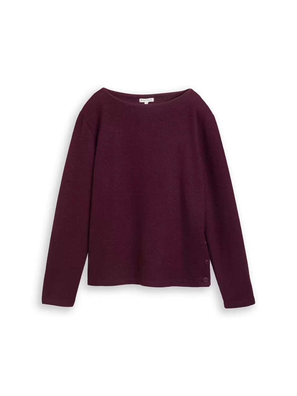 Sweatshirt cosy rib - 10525/Dark Red Mélange