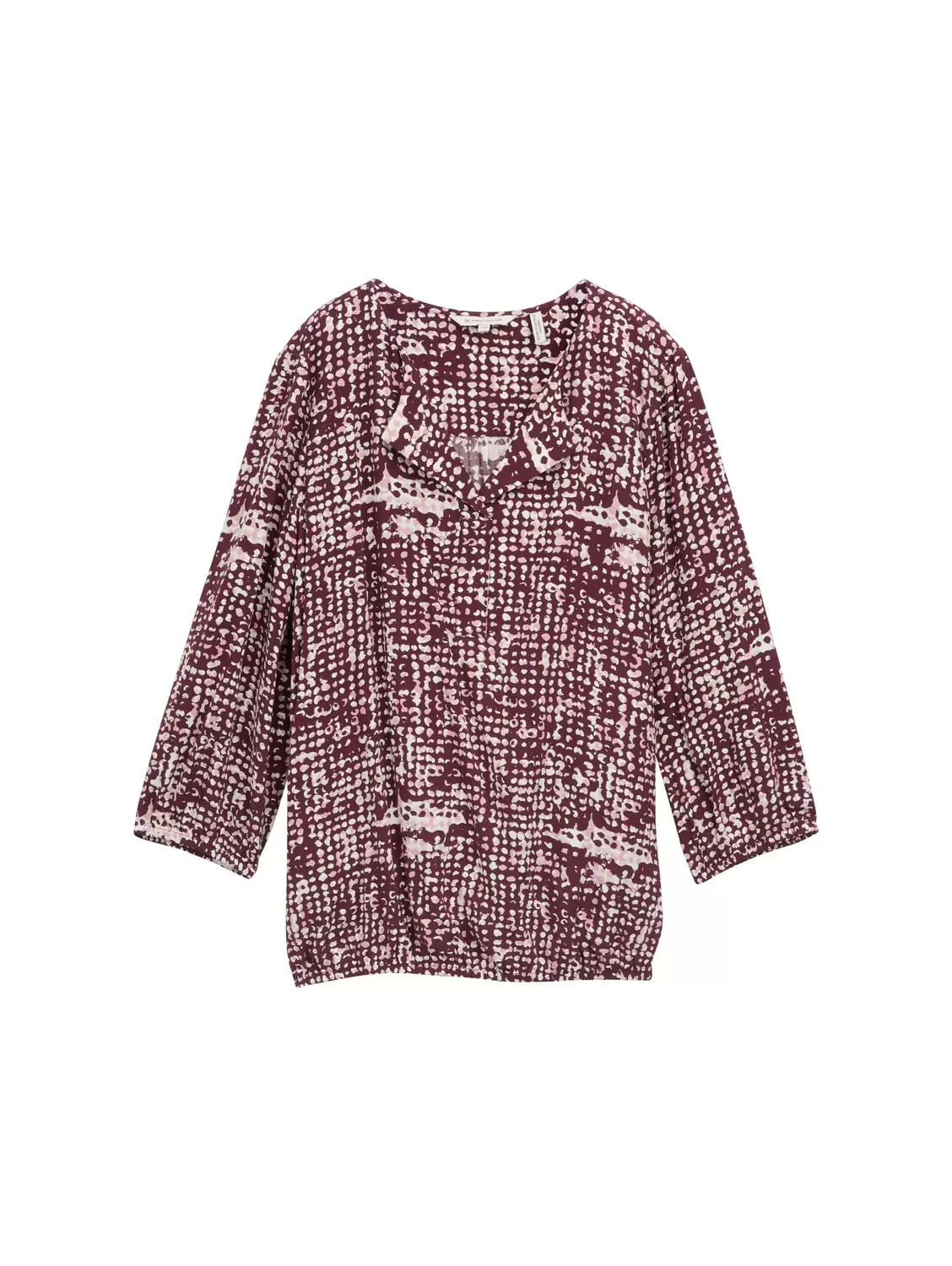 Blouse with feminine V-neck female