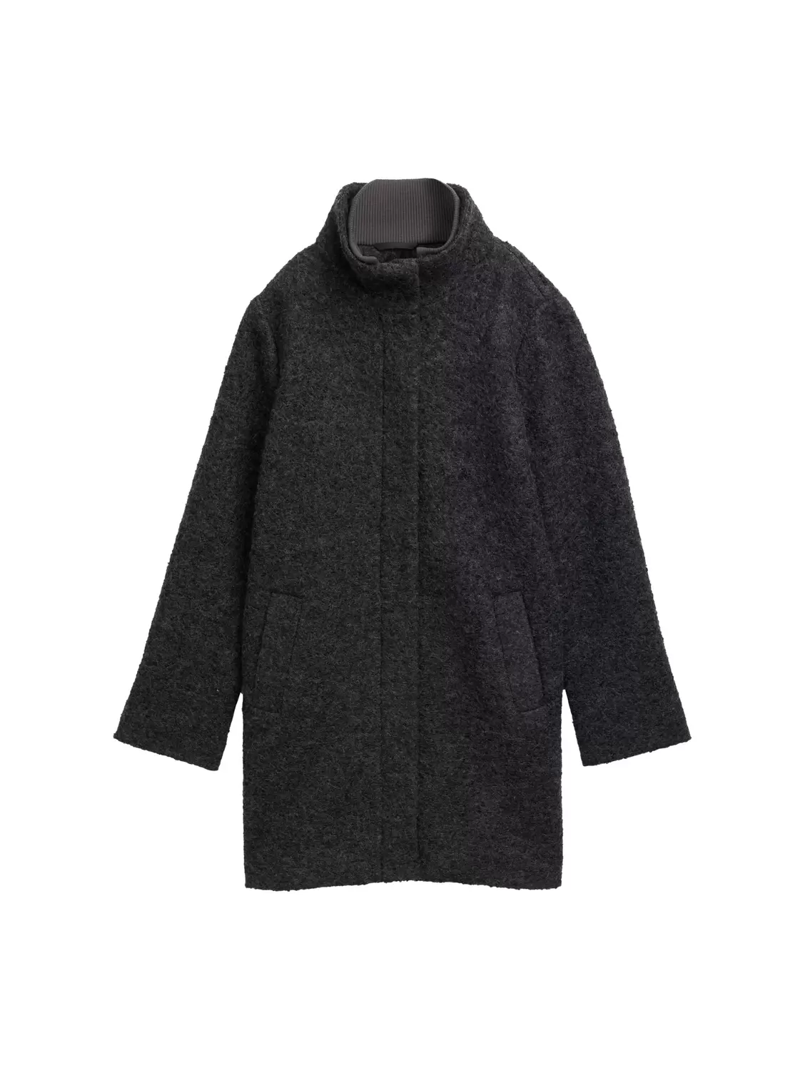 boucle coat - 10369/Light Tarmac Grey Melange