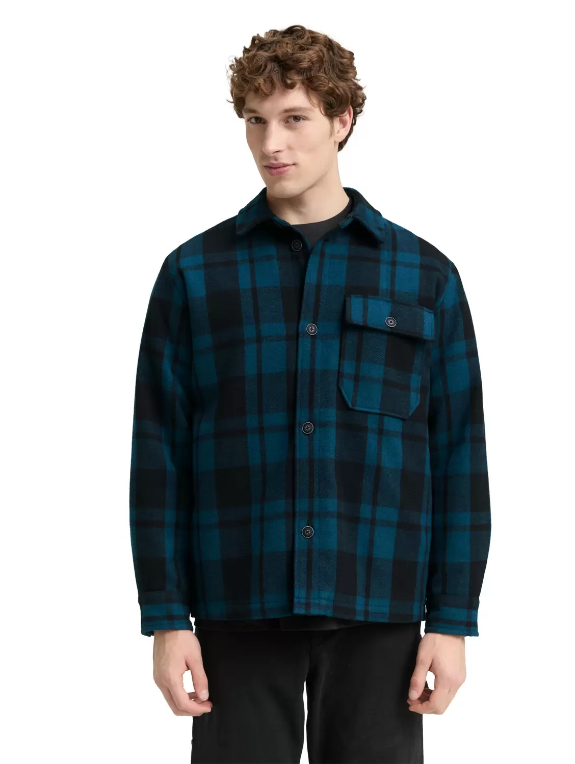 regular wool optic overshirt