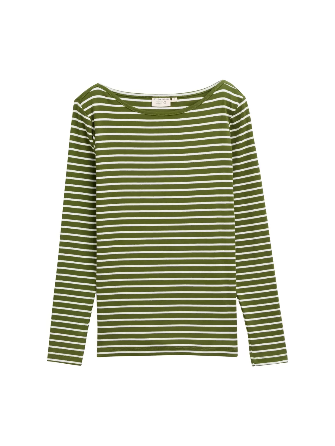 T-shirt striped boatneck