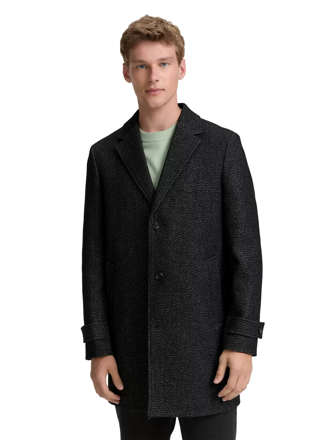 Wollmantel mit Reverskragen