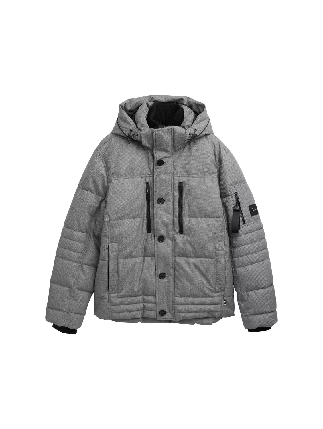 Puffer-Jacke mit abnehmbarer Kapuze