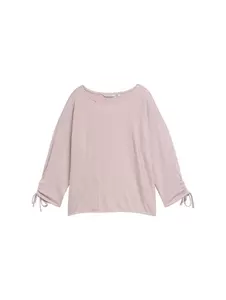 Loose Fit Langarmshirt mit Raffärmeln