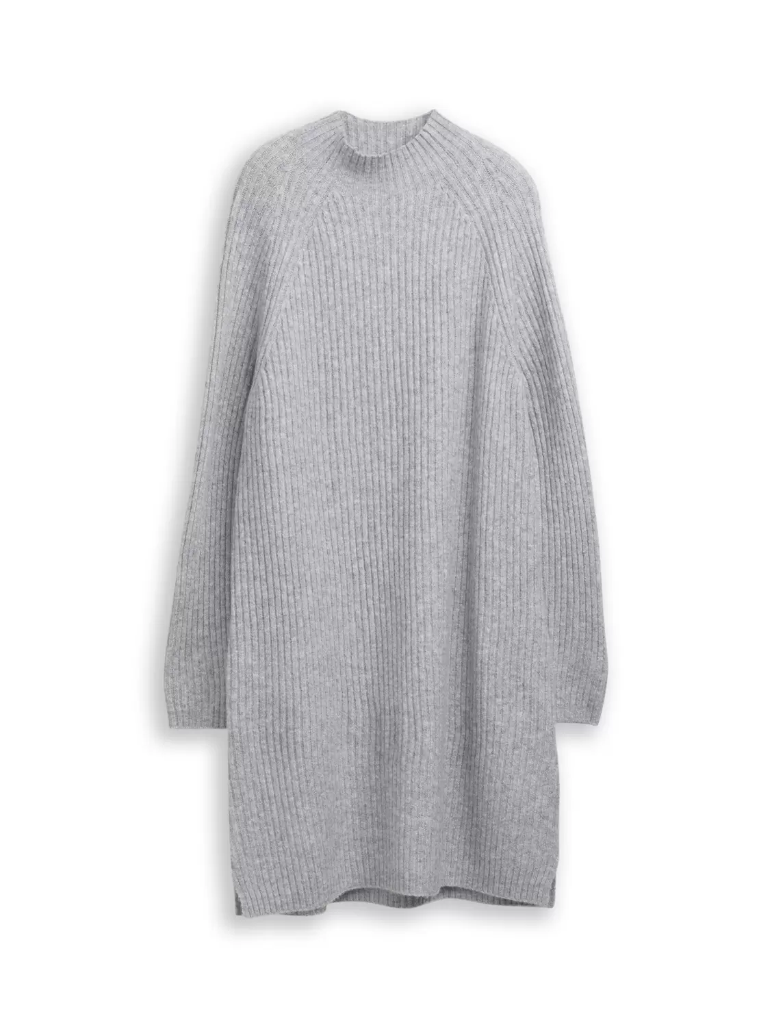 knitted dress with mock-neck