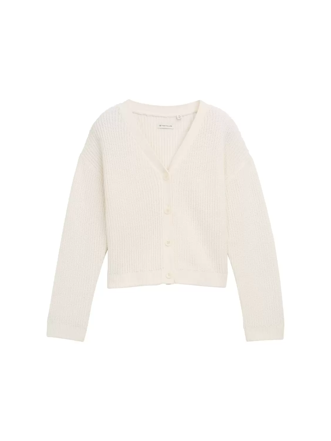 Cropped Cardigan mit V-Ausschnitt