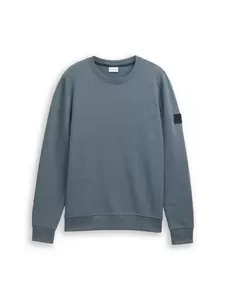 structured crewneck - 38871/grey mint navy structu