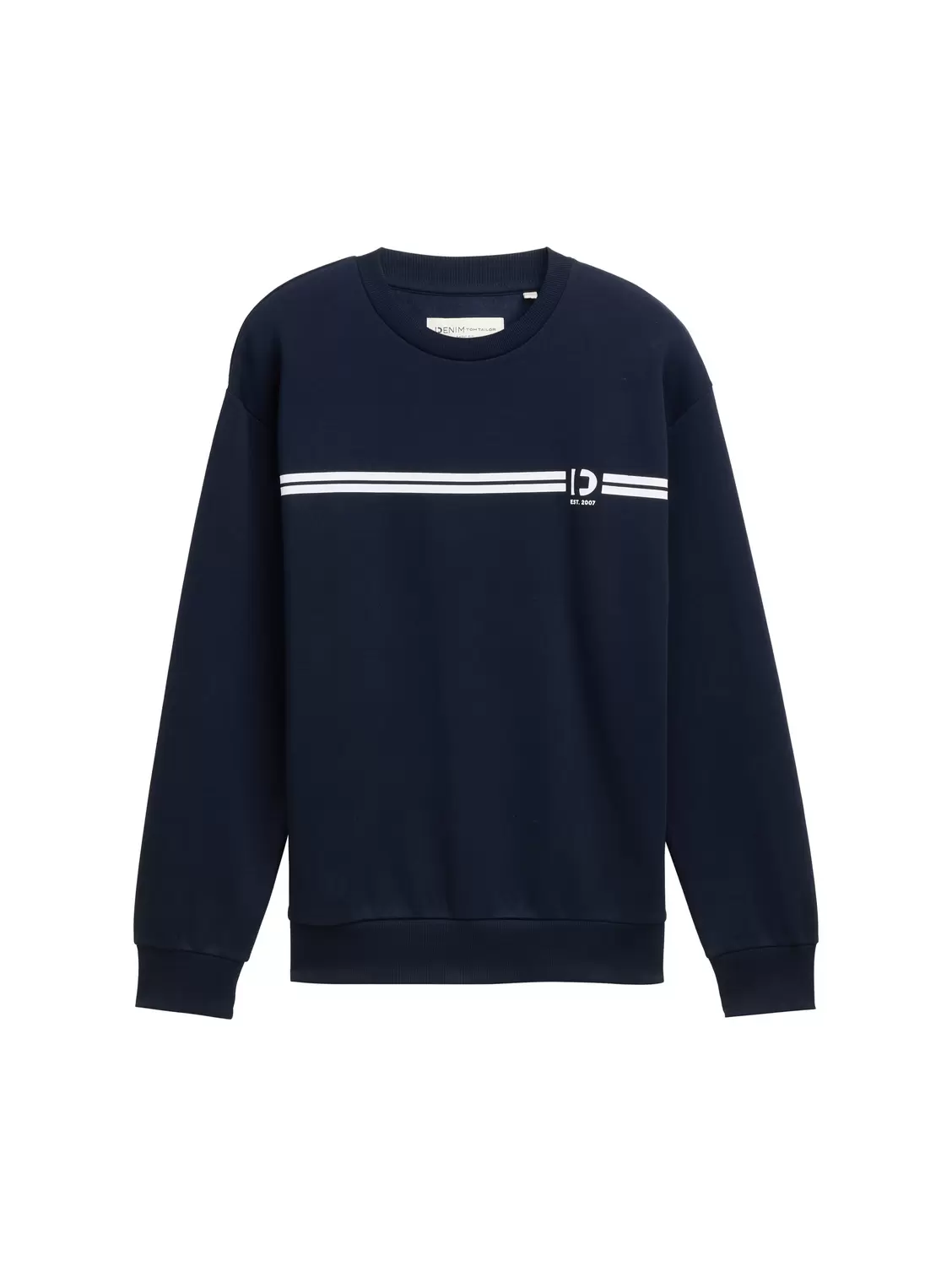 printed crewneck sweater - 10668/sky captain blue