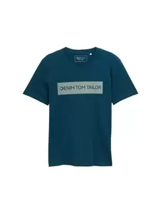 Basic T-Shirt mit Logo-Print