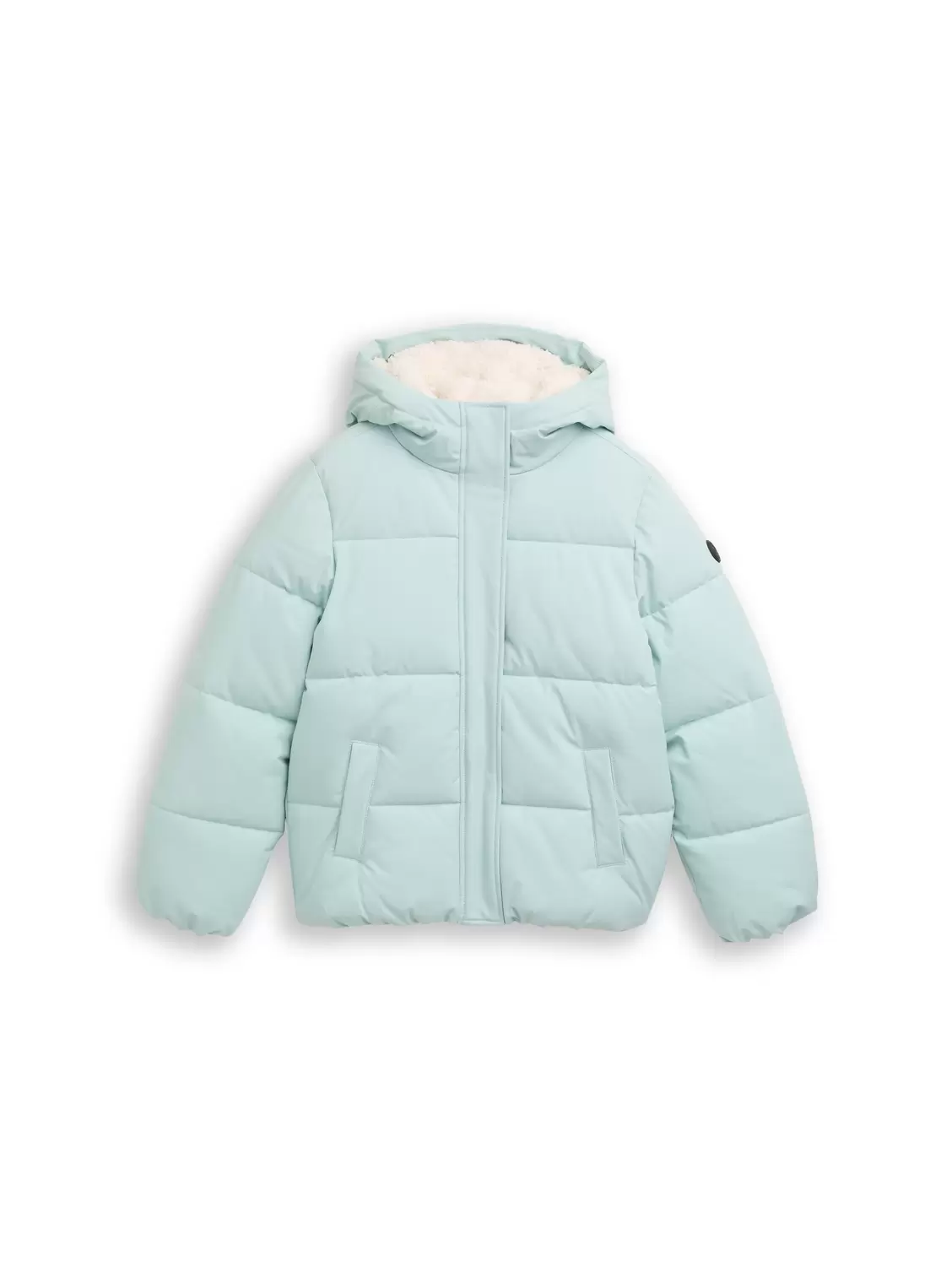hooded puffer jacket - 38784/blue haze