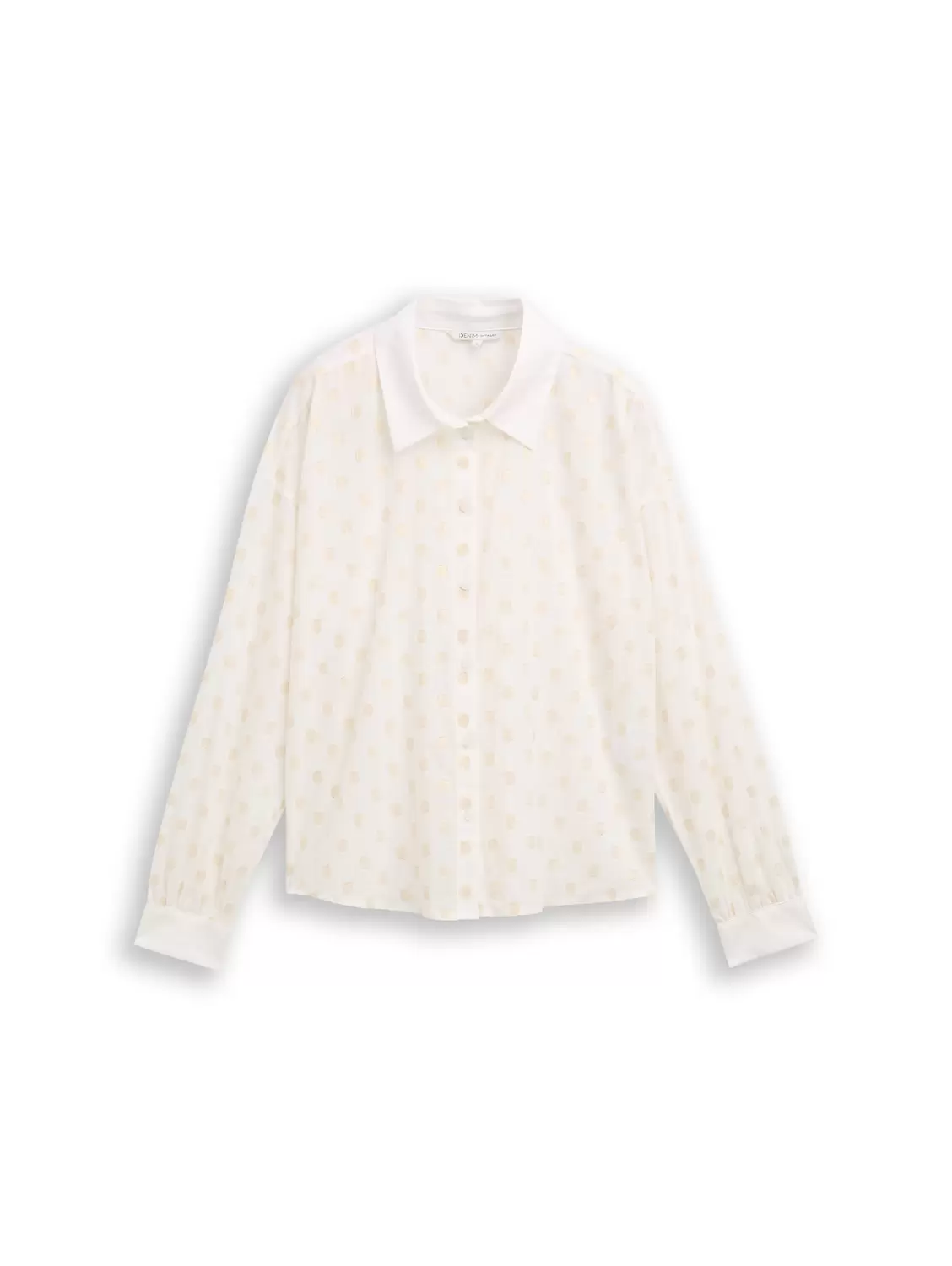 Hemdbluse mit Glitzer-Punktemuster