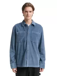 corduroy overshirt - 28969/dusty denim blue