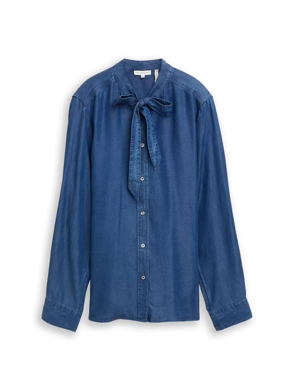 Blouse denim look with bow tie female