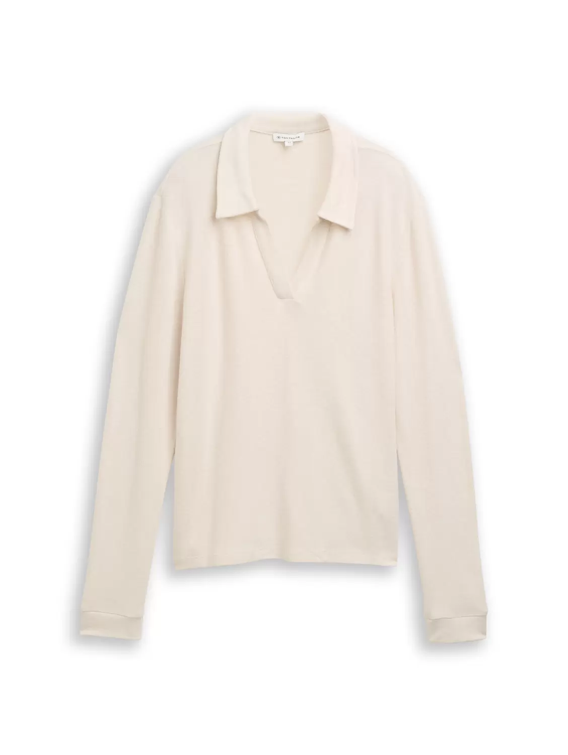 T-shirt cosy polo collar - 36844/sand stone beige