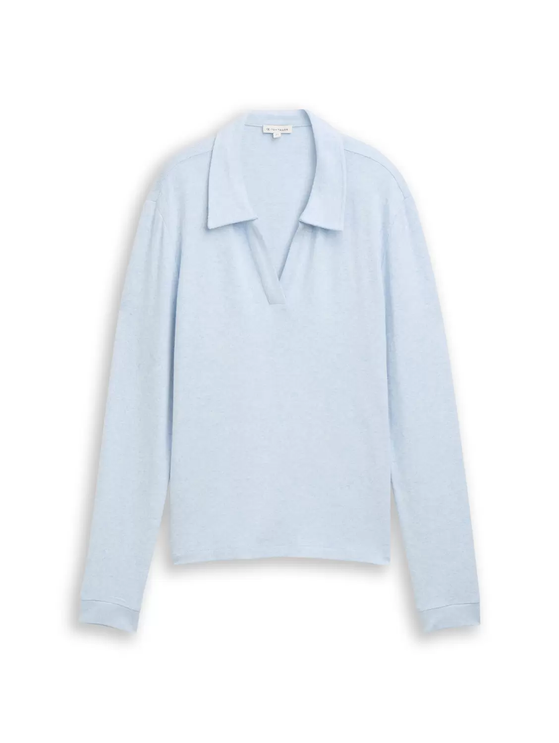 T-shirt cosy polo collar - 34910/light fjord blue