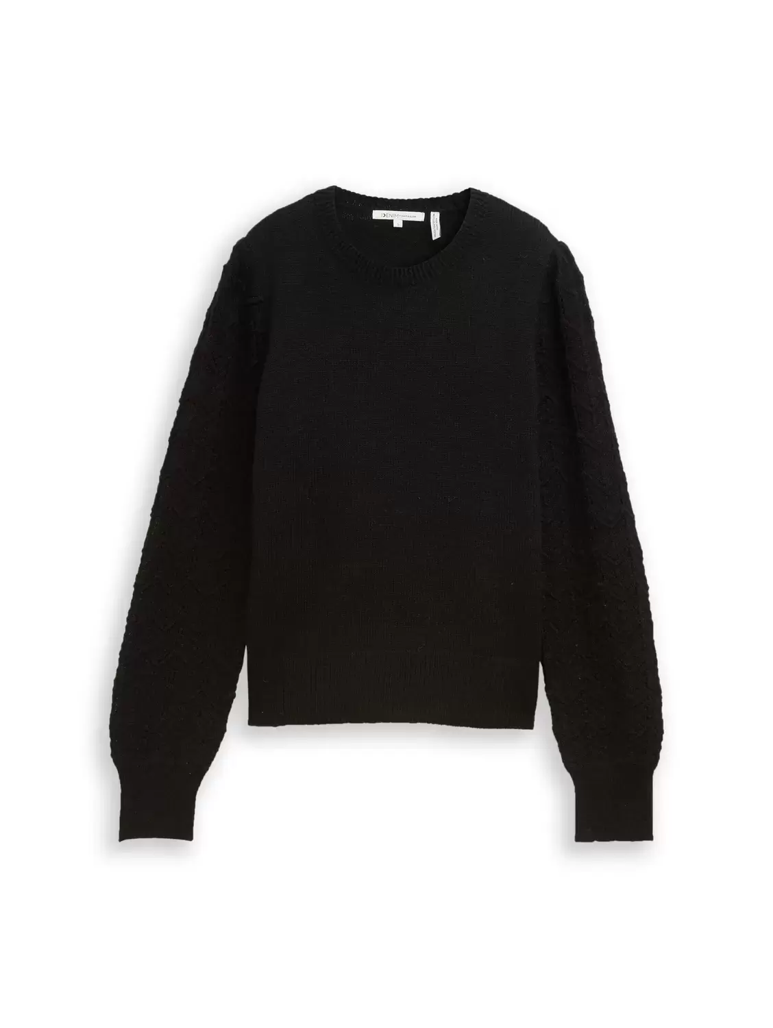 Knit ajour sleeve pullover female