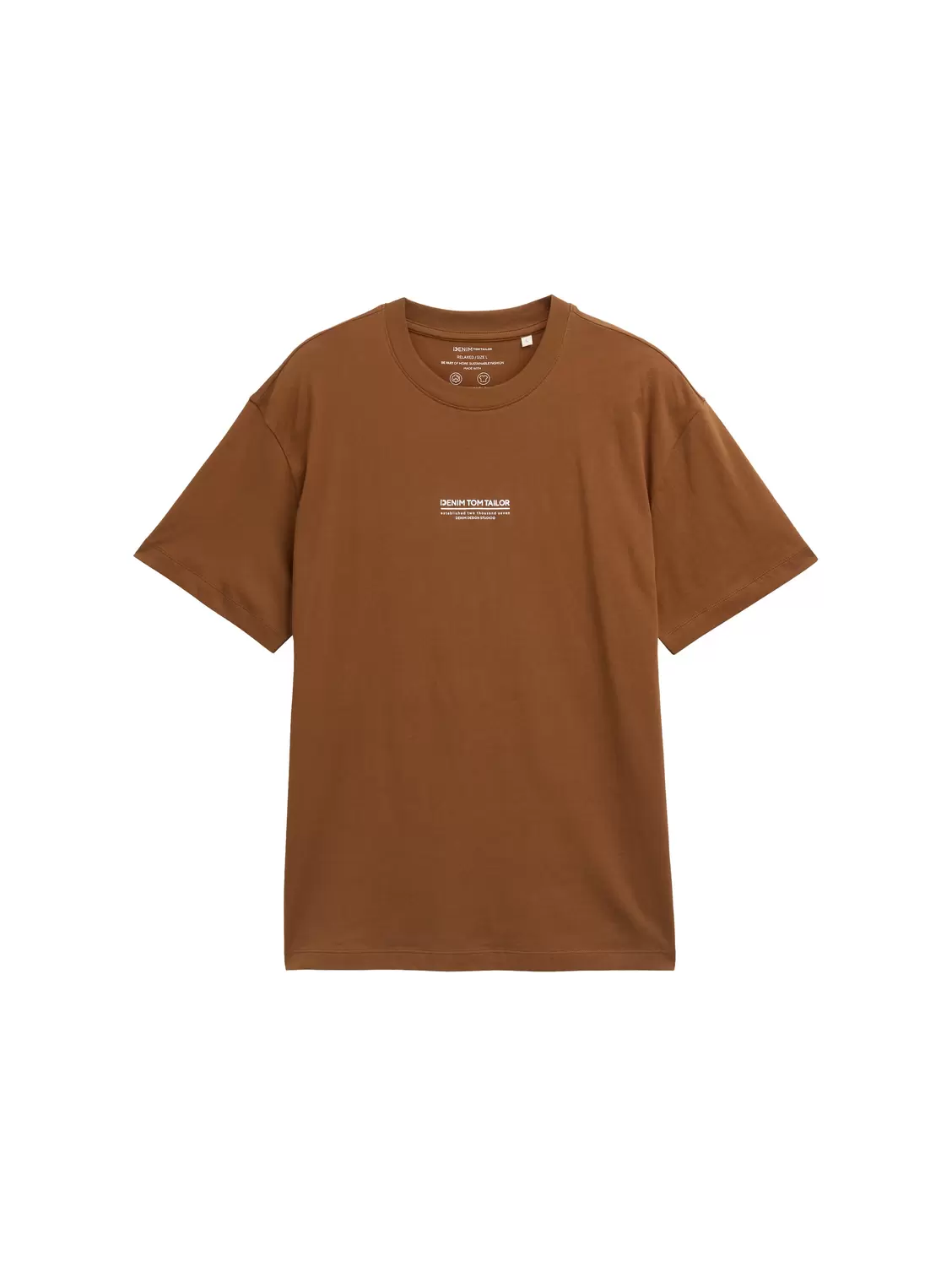 relaxed printed t-shirt - 15033/Golden Clay