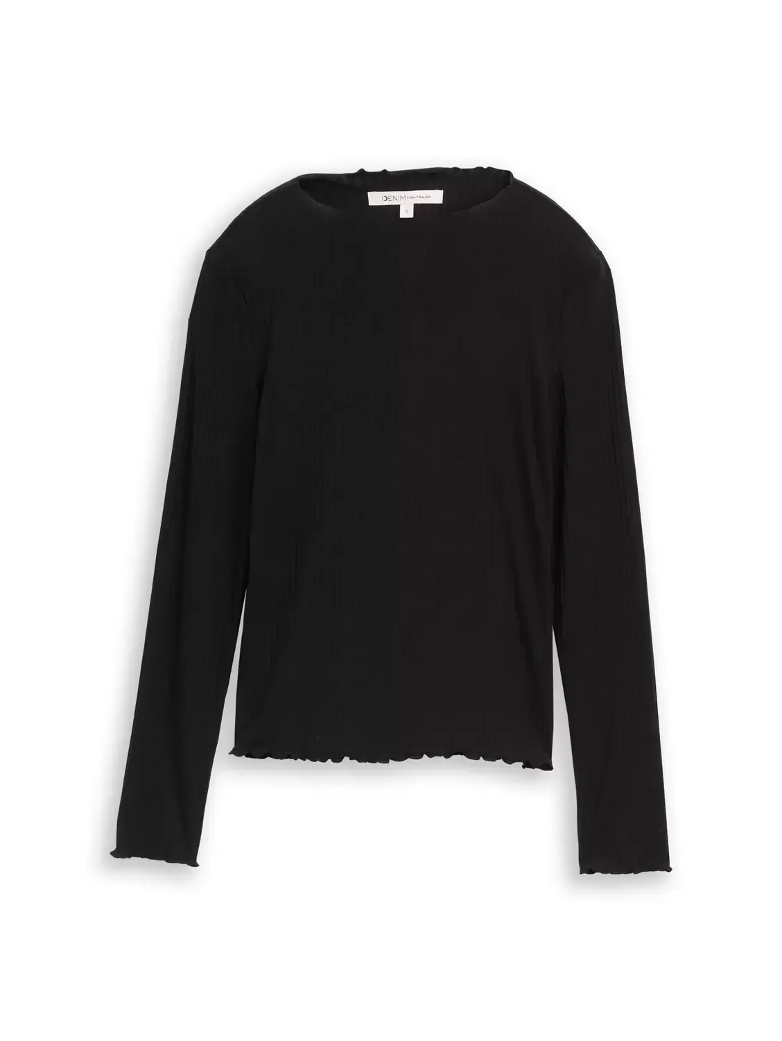 Rib T-shirt with frill edge female