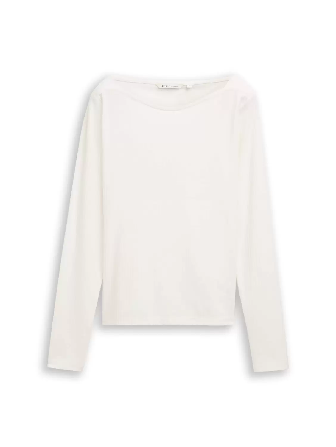 Slim Fit Langarmshirt mit U-Boot-Ausschnitt