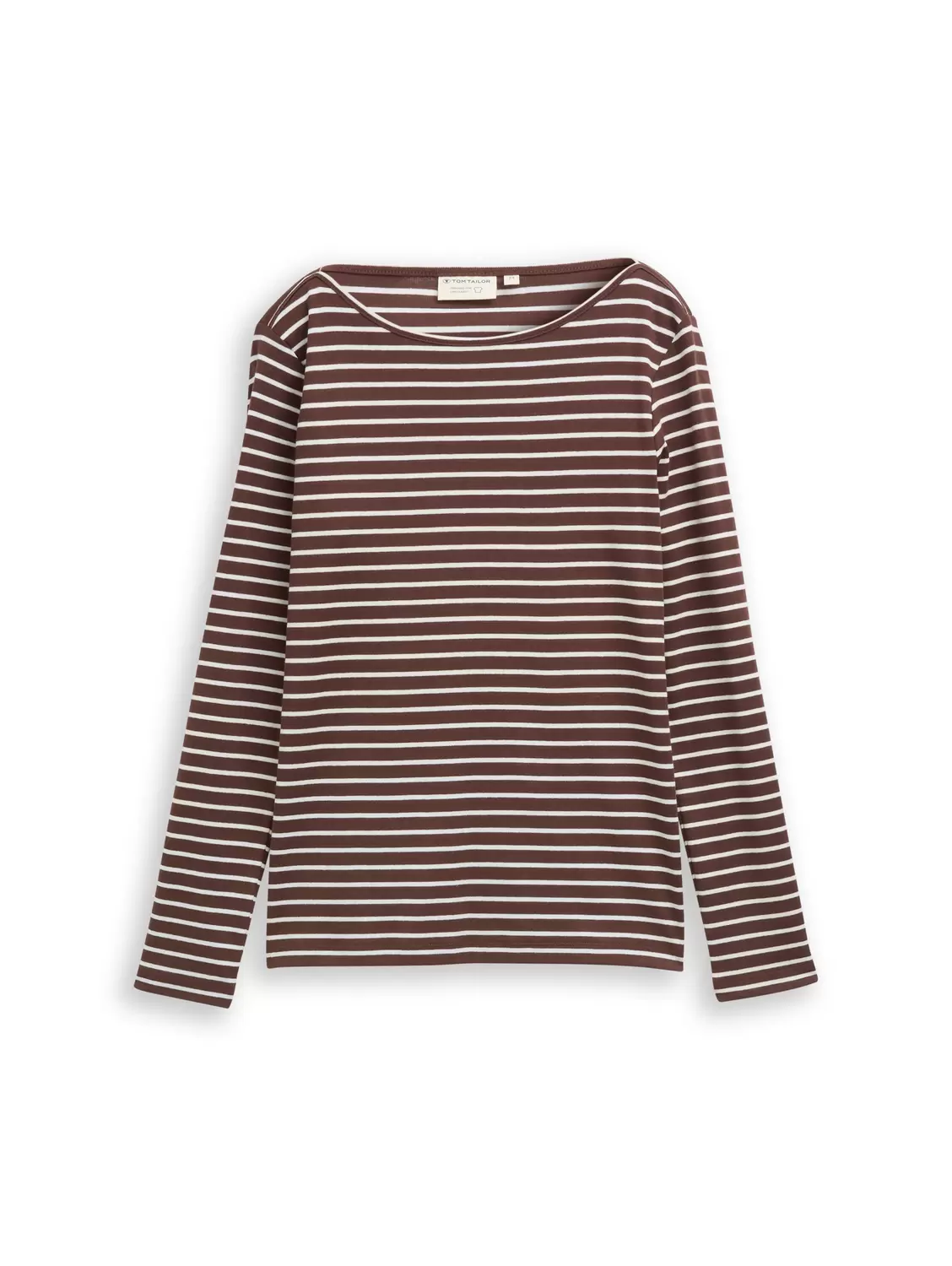 T-shirt striped boatneck